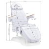 Fotel kosmetyczny elektryczny Sillon Lux 3 silniki zimna biel